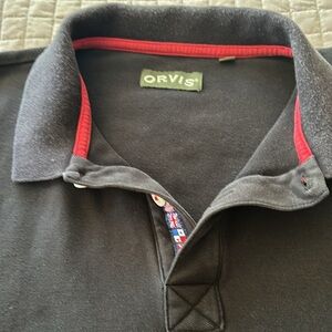 👕 ORVIS Short Sleeved Black Polo